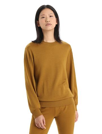 Clove Icebreaker Merino Crush Long Sleeve Sweatshirt Women's One Piece & Sets | AU 1751UZGT